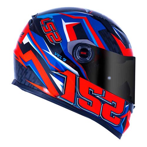 CAPACETE LS2 FF358 CLASSIC VELOXER AZUL/LARANJA